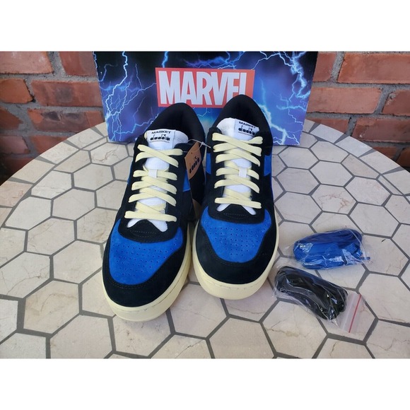 Diadora X Men 97 Magic Basket Low Storm Black Blue Marvel New w/Box Size 11.5 - Picture 3 of 11